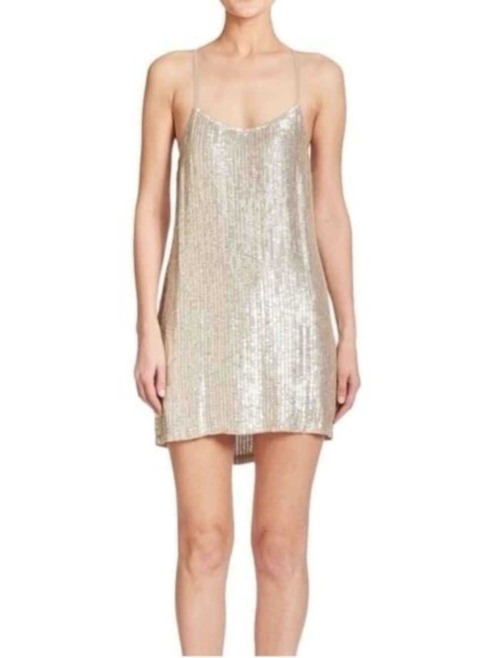 MLV Sequin Mini Slip Dress in Champagne